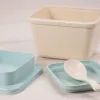 Wholesale of wheat straw multi-layer lunch boxes, office workers' fresh-keeping boxes with tableware, student lunch boxes and bento boxes Application Scenario